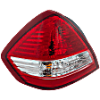 Driver Side Tail Light, with Bulb, Halogen, Clear and Red Lens, Sedan