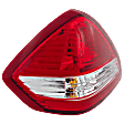 Driver Side Tail Light, with Bulb, Halogen, Clear and Red Lens, Sedan