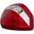 Driver Side Tail Light, with Bulb, Halogen, Clear and Red Lens, Sedan