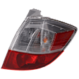 Passenger Side Tail Light, with Bulb, Halogen, Clear and Red Lens