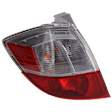 Driver Side Tail Light, with Bulb, Halogen, Clear and Red Lens