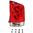 Passenger Side Tail Light, with Bulb, Halogen, Clear and Red Lens, Production Date From January 2005