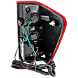 Driver Side Tail Light, with Bulb, Halogen, Clear and Red Lens, 8 Cyl., 5.6L Engine, With Utility Compartment