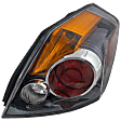 2007-2012 Nissan Altima - Passenger Side Tail Light, with Bulb, Halogen, Amber, Clear and Red Lens, Sedan