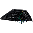 2007-2012 Nissan Altima - Passenger Side Tail Light, with Bulb, Halogen, Amber, Clear and Red Lens, Sedan