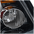 Driver Side Tail Light, with Bulb, Halogen, Amber, Clear and Red Lens, Sedan