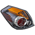 Driver Side Tail Light, with Bulb, Halogen, Amber, Clear and Red Lens, Sedan