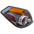Driver Side Tail Light, with Bulb, Halogen, Amber, Clear and Red Lens, Sedan