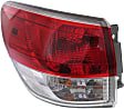 Driver Side Tail Light, with Bulb, Halogen, Clear and Red Lens, Except Hybrid Models