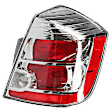 Passenger Side Tail Light, with Bulb, Halogen, Clear and Red Lens, Base/S/SL Models