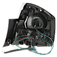 2010-2012 Nissan Sentra - Driver Side Tail Light, with Bulb, Halogen, Clear and Red Lens, Base/S/SL Models