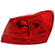 Passenger Side, Outer Tail Light, with Bulb, Halogen, Red Lens, 4 Cyl., 2.5L Engine, CAPA CERTIFIED