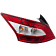 Driver Side Tail Light, with Bulb, Halogen, Clear and Red Lens, 6 Cyl., 3.5L Engine, CAPA CERTIFIED