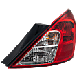 Passenger Side Tail Light, with Bulb, Halogen, Clear and Red Lens, 4 Cyl., 1.6L Engine, Sedan