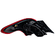 Passenger Side Tail Light, with Bulb, Halogen, Clear and Red Lens, 4 Cyl., 1.6L Engine, Sedan