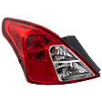 Driver Side Tail Light, with Bulb, Halogen, Clear and Red Lens, 4 Cyl., 1.6L Engine, Sedan