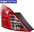 Driver Side Tail Light, with Bulb, Halogen, Clear and Red Lens, 4 Cyl., 1.6L Engine, Sedan, CAPA CERTIFIED