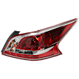 Passenger Side Tail Light, with Bulb, Halogen, Clear and Red Lens, Sedan, Standard Type