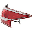 Passenger Side Tail Light, with Bulb, Halogen, Clear and Red Lens, Sedan, Standard Type