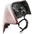 Passenger Side Tail Light, with Bulb, Halogen, Clear and Red Lens, Sedan, Standard Type