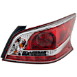 Passenger Side Tail Light, with Bulb, Halogen, Clear and Red Lens, Sedan, Standard Type, CAPA CERTIFIED