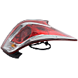 Driver Side Tail Light, with Bulb, Halogen, Clear and Red Lens, Sedan, Standard Type