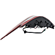Driver Side Tail Light, with Bulb, Halogen, Clear and Red Lens, Sedan, Standard Type
