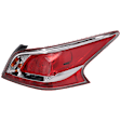 Passenger Side Tail Light, with Bulb, LED, Clear and Red Lens, Sedan, CAPA CERTIFIED