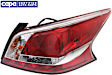Passenger Side Tail Light, with Bulb, LED, Clear and Red Lens, Sedan, CAPA CERTIFIED