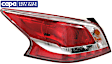 Driver Side Tail Light, with Bulb, LED, Clear and Red Lens, Sedan, CAPA CERTIFIED