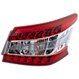 Passenger Side, Outer Tail Light, with Bulb, Halogen, Clear and Red Lens