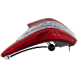Passenger Side, Outer Tail Light, with Bulb, Halogen, Clear and Red Lens