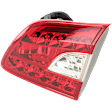 Passenger Side, Inner Tail Light, without Bulb, Halogen, Clear and Red Lens