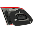 Passenger Side, Inner Tail Light, without Bulb, Halogen, Clear and Red Lens
