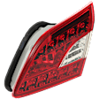 Passenger Side, Inner Tail Light, without Bulb, Halogen, Clear and Red Lens