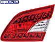 Passenger Side, Inner Tail Light, without Bulb, Halogen, Clear and Red Lens, CAPA CERTIFIED