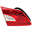 Driver Side, Inner Tail Light, without Bulb, Halogen, Clear and Red Lens, CAPA CERTIFIED