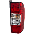 Passenger Side Tail Light, with Bulb, Halogen, Clear and Red Lens, Except NV200 Models