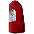 Passenger Side Tail Light, with Bulb, Halogen, Clear and Red Lens, Except NV200 Models