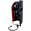 Passenger Side Tail Light, with Bulb, Halogen, Clear and Red Lens, Except NV200 Models