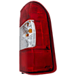 Passenger Side Tail Light, with Bulb, Halogen, Clear and Red Lens, Except NV200 Models, CAPA CERTIFIED
