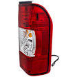 Passenger Side Tail Light, with Bulb, Halogen, Clear and Red Lens, Except NV200 Models, CAPA CERTIFIED