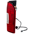 Passenger Side Tail Light, with Bulb, Halogen, Clear and Red Lens, Except NV200 Models, CAPA CERTIFIED
