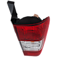 Passenger Side Tail Light, with Bulb, Halogen, Clear and Red Lens, Except NV200 Models, CAPA CERTIFIED