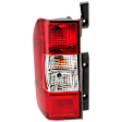 Driver Side Tail Light, with Bulb, Halogen, Clear and Red Lens, Except NV200 Models