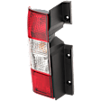 Driver Side Tail Light, with Bulb, Halogen, Clear and Red Lens, Except NV200 Models
