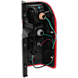Driver Side Tail Light, with Bulb, Halogen, Clear and Red Lens, Except NV200 Models