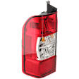 Driver Side Tail Light, with Bulb, Halogen, Clear and Red Lens, Except NV200 Models