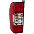 Driver Side Tail Light, with Bulb, Halogen, Clear and Red Lens, Except NV200 Models, CAPA CERTIFIED