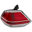 Passenger Side, Outer Tail Light, with Bulb, Halogen, Clear and Red Lens, 15-16 Japan/Korea/USA Built Vehicle, CAPA CERTIFIED